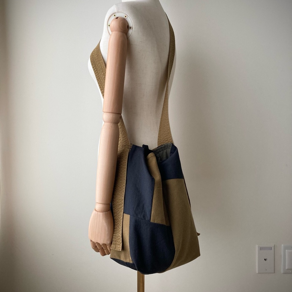 origami japanese boro artist crossbody patchwork bag color block upcycle joodito - Picture 8 of 10